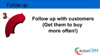 ●
Do you need a system that will also let you
know that these customers you haven't
contacted for last 3 months or so?
Actioncrm.se
 