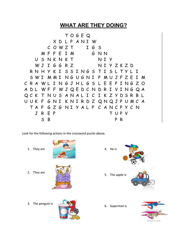 Action crossword PDF