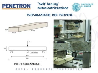 PREPARAZIONE DEI PROVINI
PRE-FESSURAZIONE
“Self healing”
Autocicatrizzazione
 