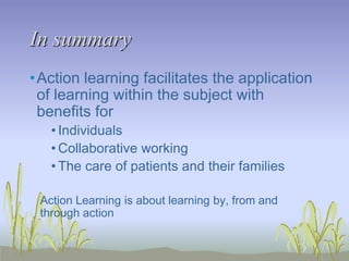 Action learning approach | PPT