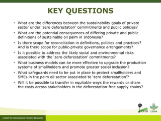 Action on zero deforestation pledges the challenge of aligning public and private sustainability goals