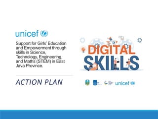 Support for Girls’ Education
and Empowerment through
skills in Science,
Technology, Engineering,
and Maths (STEM) in East
Java Province.
ACTION PLAN
 