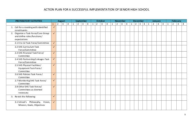 h s plan template