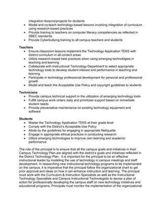 Technology Integration Action Plan | DOC