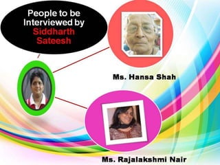 VHS_School Life_Action Plan_List of people to be interviewed