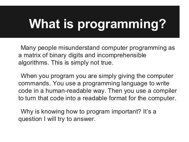 programming the future action plan what is programming
