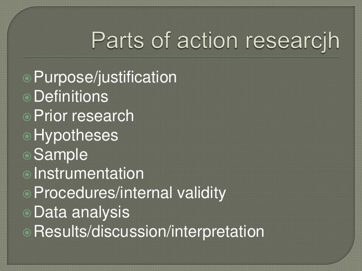 parts of action research paper