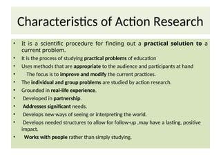 Finding Action ACTION RESEARCH for bachelor of education24.ppt