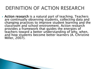 Action research in guidance made easy | PPTX