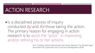 Introduction to Action Research for Teachers | PPTX