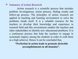 Finding Action ACTIONpptx RESEARCH PPT. IN SCHOOL CHILDREN | PPTX