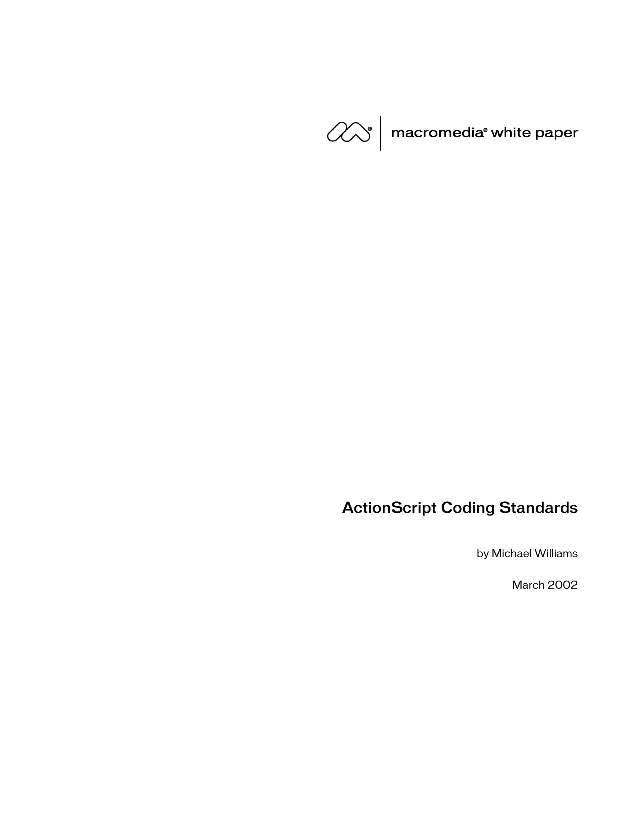 Actionscript Standards