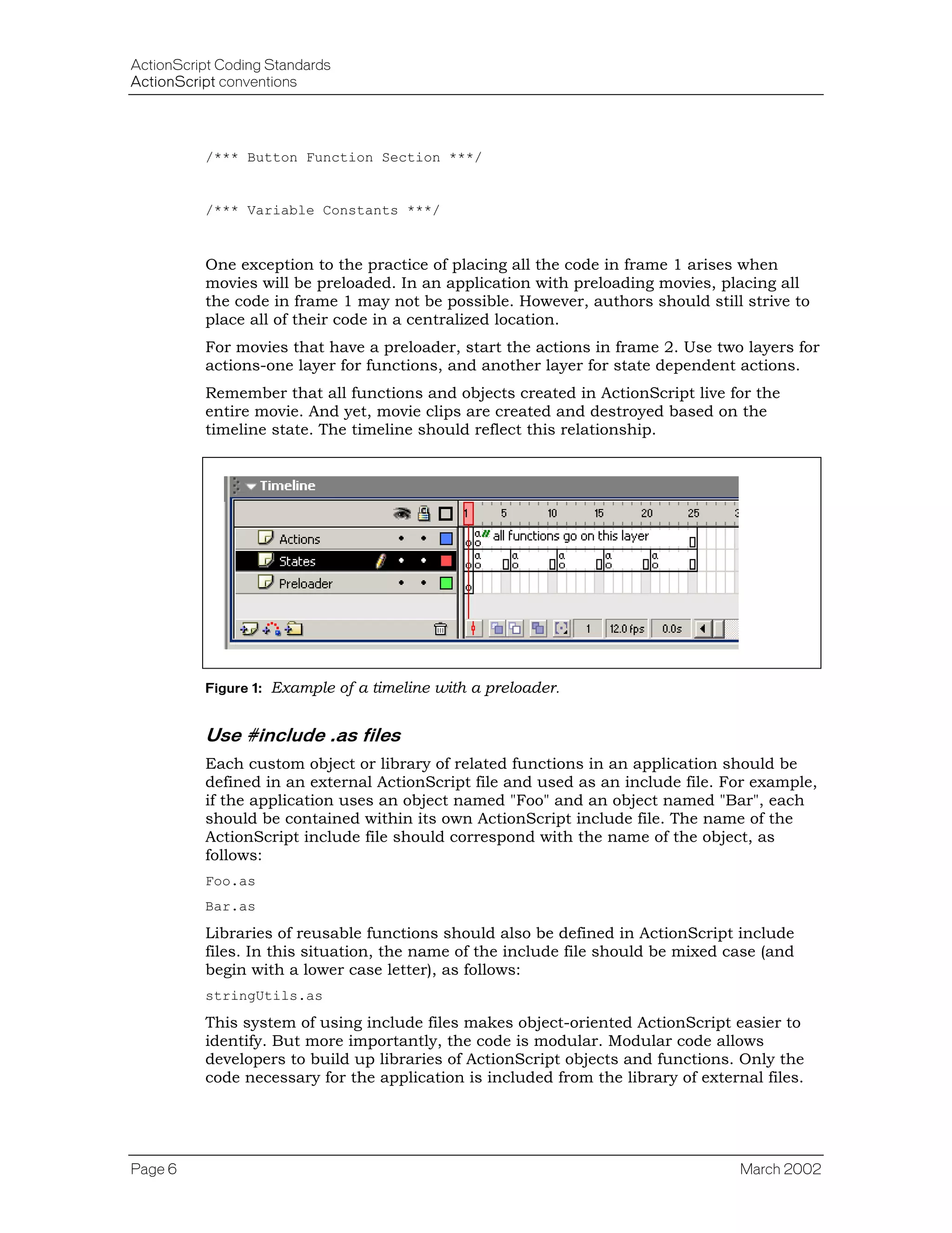 Actionscript Standards