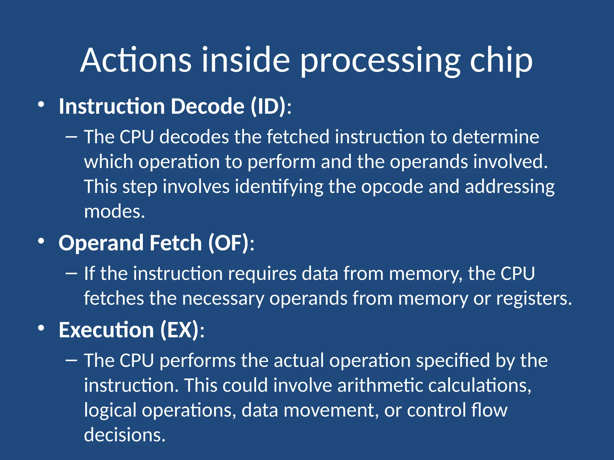 Actions inside processing chip, assembly language.pptx