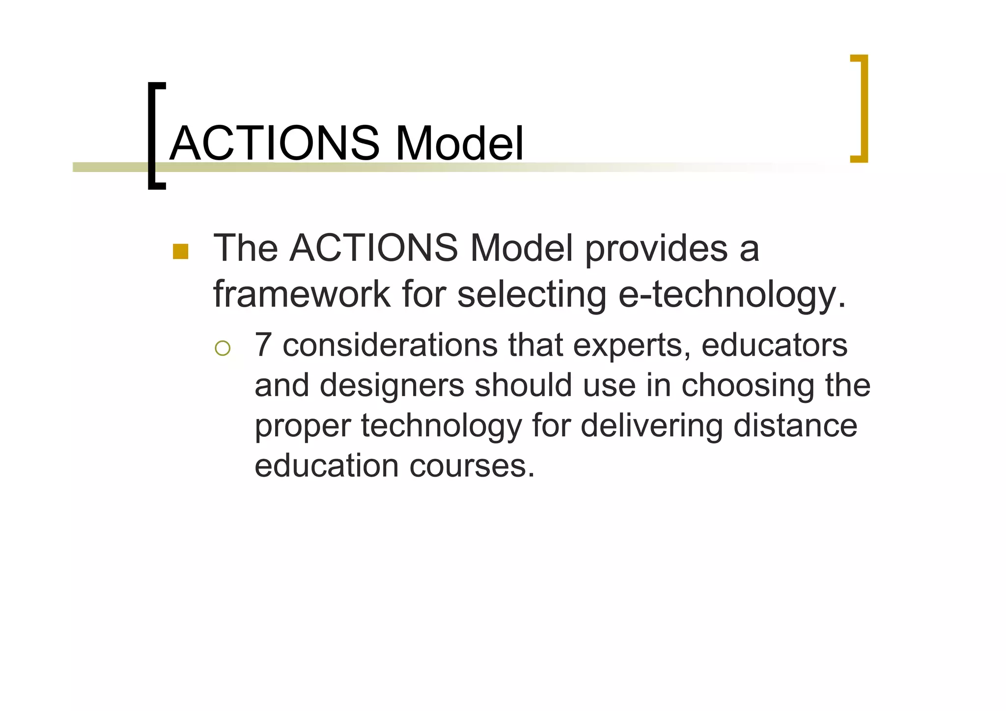 ACTIONS Model