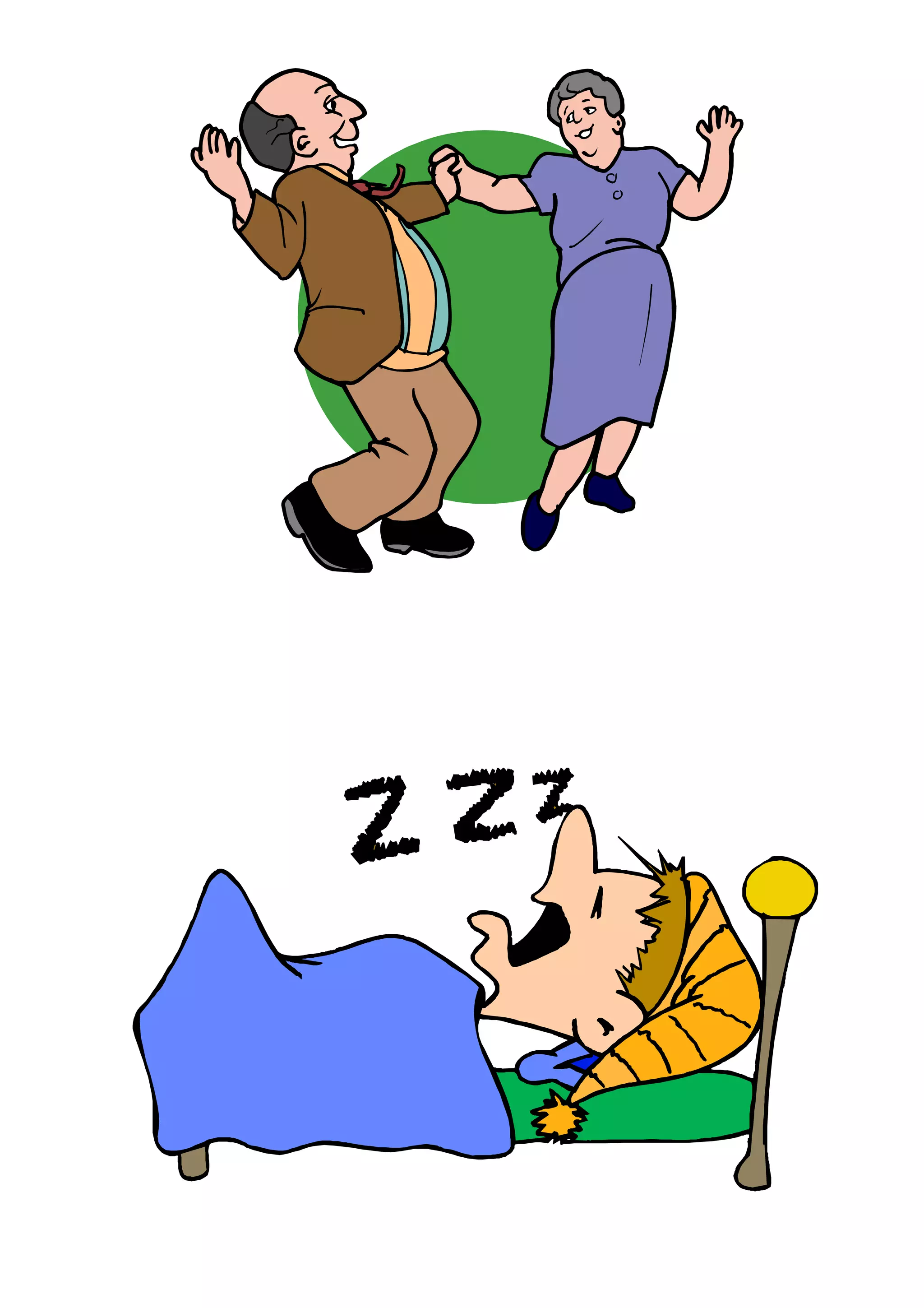 Actions, present continuous