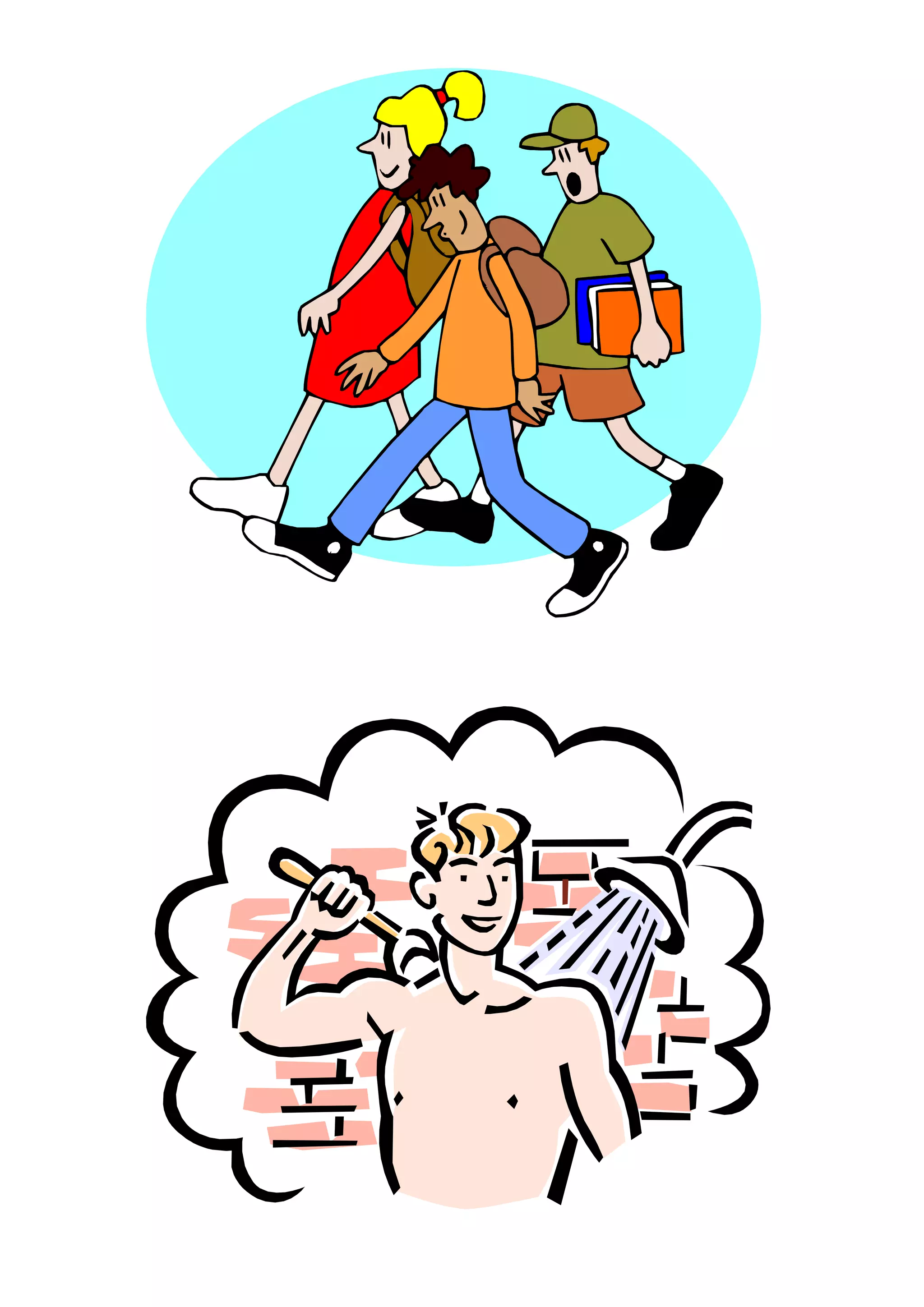 Actions, present continuous