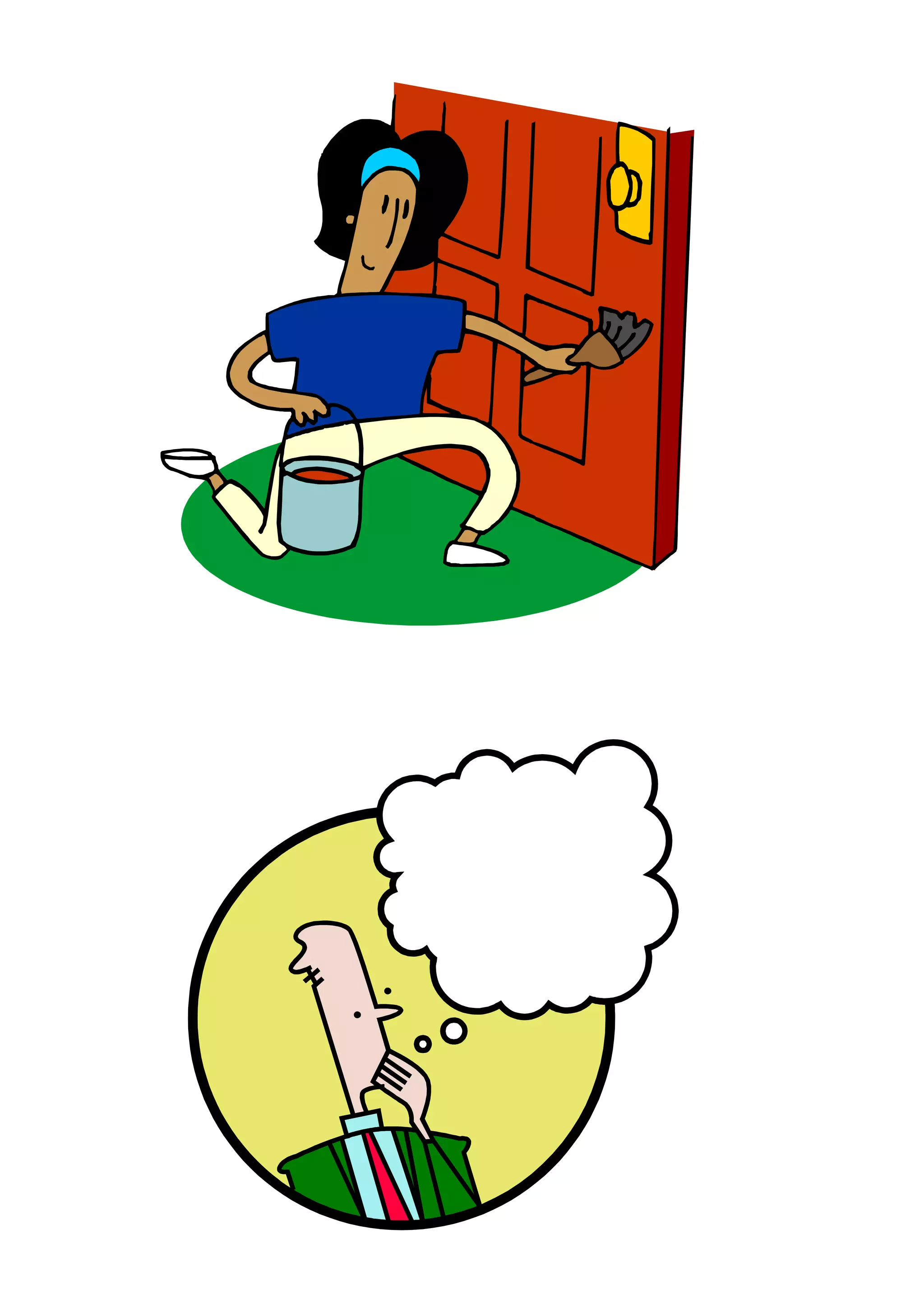 Actions, present continuous