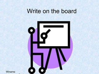 Winarno
Write on the board
 