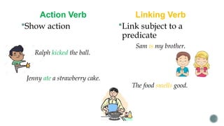 Understanding Action Verbs vs. Linking Verbs in English Grammar | PPTX
