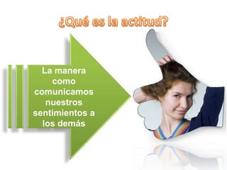 La manera
como
comunicamos
nuestros
sentimientos a
los demás
 
