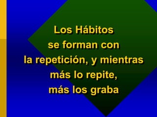 Los Hábitos
se forman con
la repetición, y mientras
más lo repite,
más los graba
 
