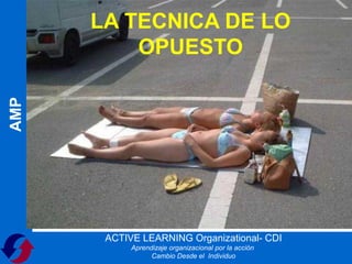 LA TECNICA DE LO
          OPUESTO
AMP




       ACTIVE LEARNING Organizational- CDI
            Aprendizaje organizacional por la acción
                  Cambio Desde el Individuo
 