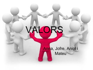 VALORS  Anna, Jofre, Aniol i Mateu 