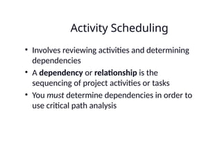 actitvity_scheduling ppt for activity planning | PPTX