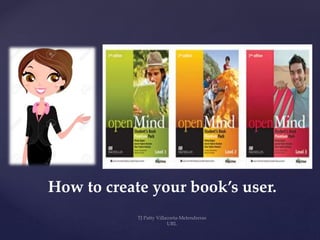 How to create your book’s user.
 