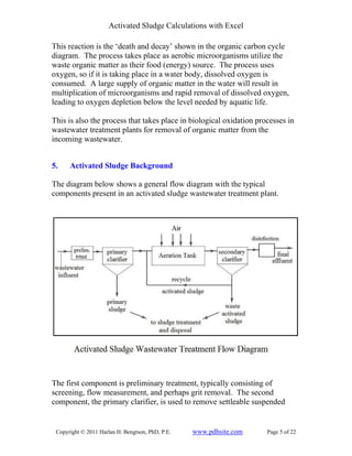 Activated sludge calculations with excel course | PDF