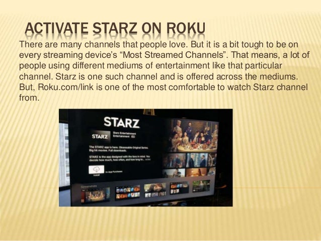activate starz on roku