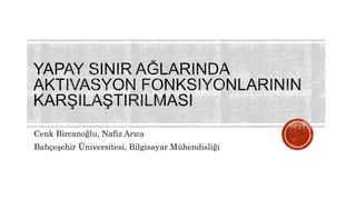 Cenk Bircanoğlu, Nafiz Arıca
Bahçeşehir Üniversitesi, Bilgisayar Mühendisliği
 