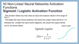 Activation Functions and usages in neural networkds | PDF