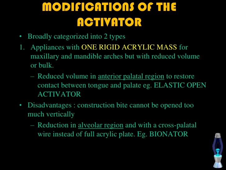 Activator And Its Modifications