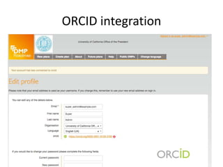 ORCID integration
 