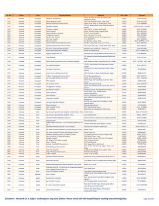 MDIndia Health Insurance TPA Hospital List | ManipalCigna | PDF