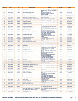MDIndia Health Insurance TPA Hospital List | ManipalCigna | PDF