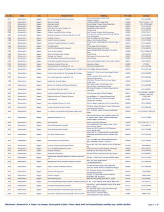 MDIndia Health Insurance TPA Hospital List | ManipalCigna | PDF