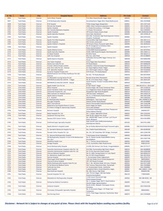 MDIndia Health Insurance TPA Hospital List | ManipalCigna | PDF