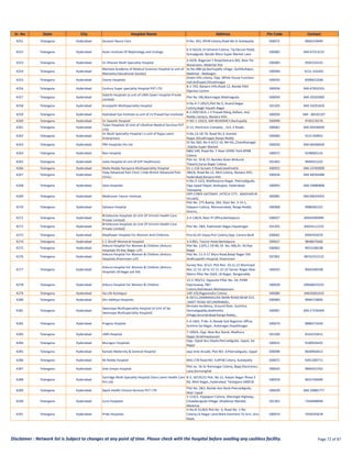 MDIndia Health Insurance TPA Hospital List | ManipalCigna | PDF