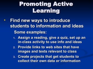 Promoting Active Learning Active Learning F08 | PPT