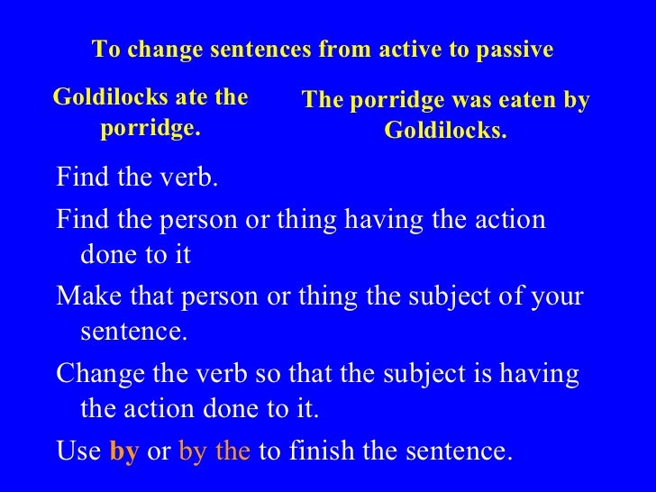 Active And Passive verbs