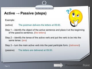 Active and passive voice | PPT