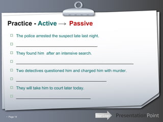 Active and passive voice | PPT