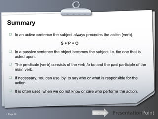Active and passive voice | PPT