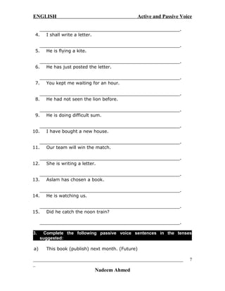 Active and passive voice with example | PDF