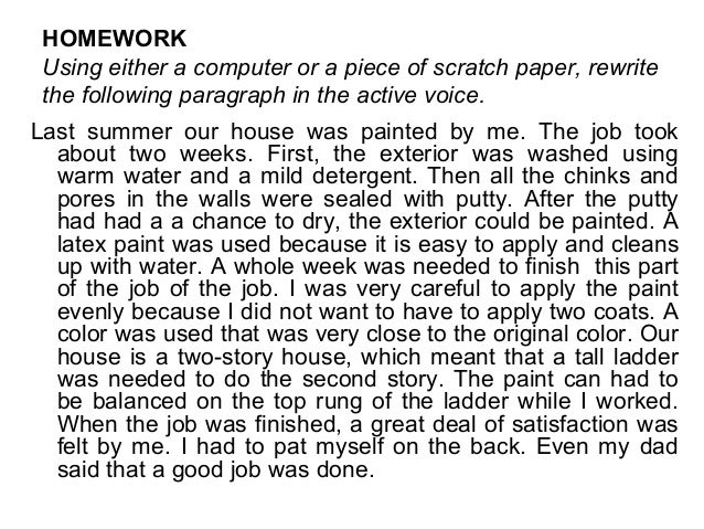 Active and passive voice