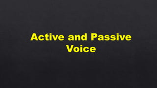 Active and passive voice Detailed Explanation with Examples.
