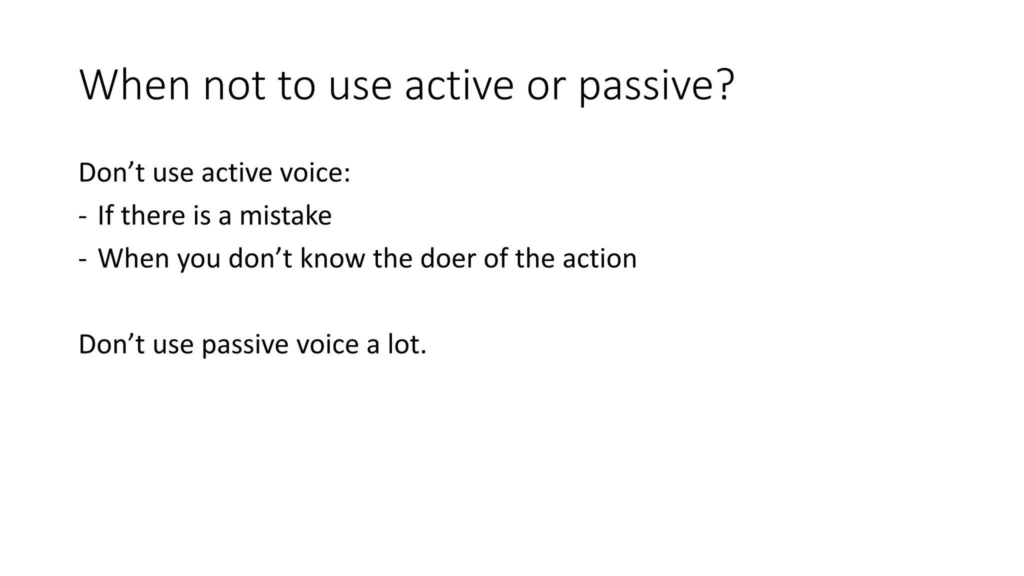 Not Active Example Active and Passive Voice.pptx